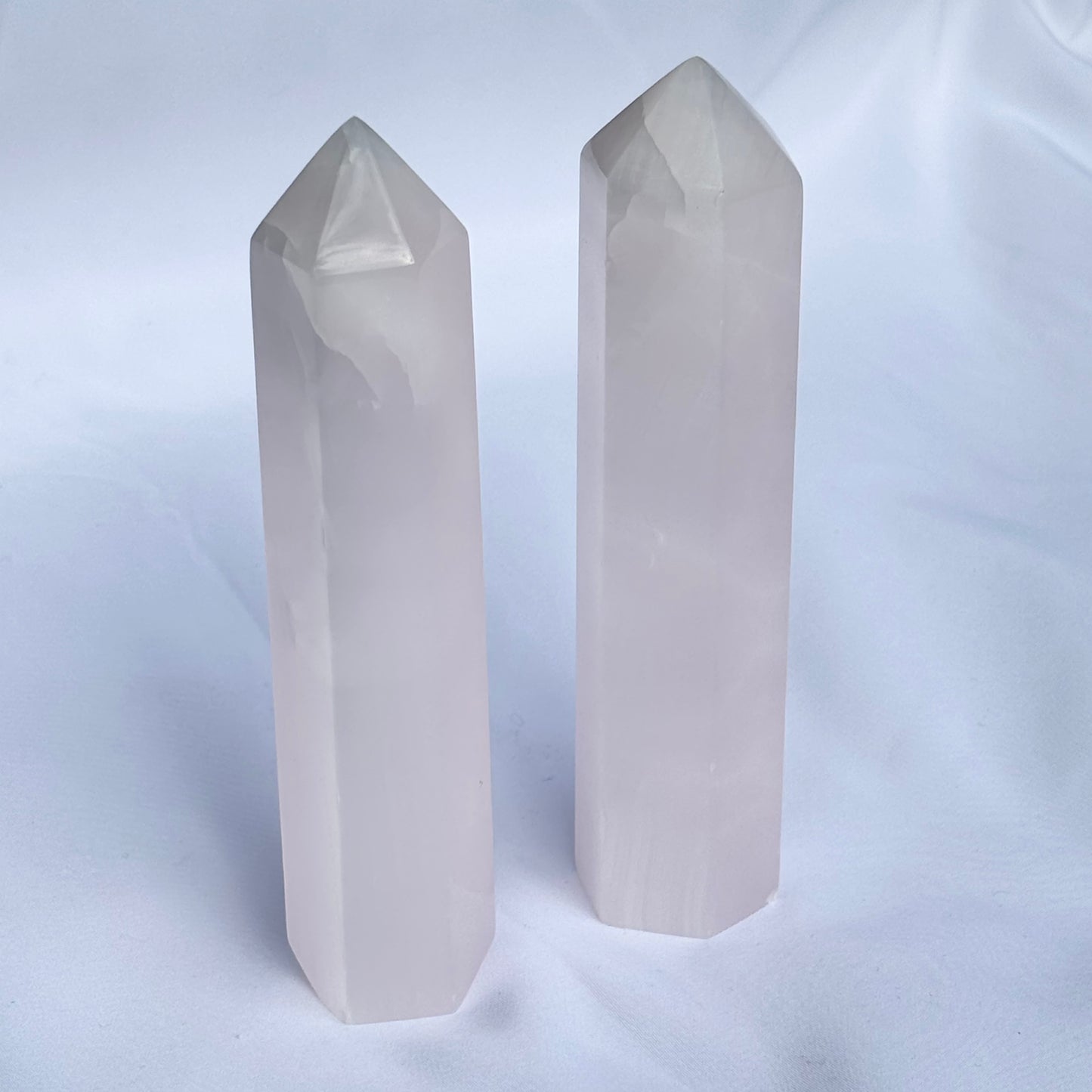 Mangano Calcite Crystal Towers Bundle 417g 2 Pieces