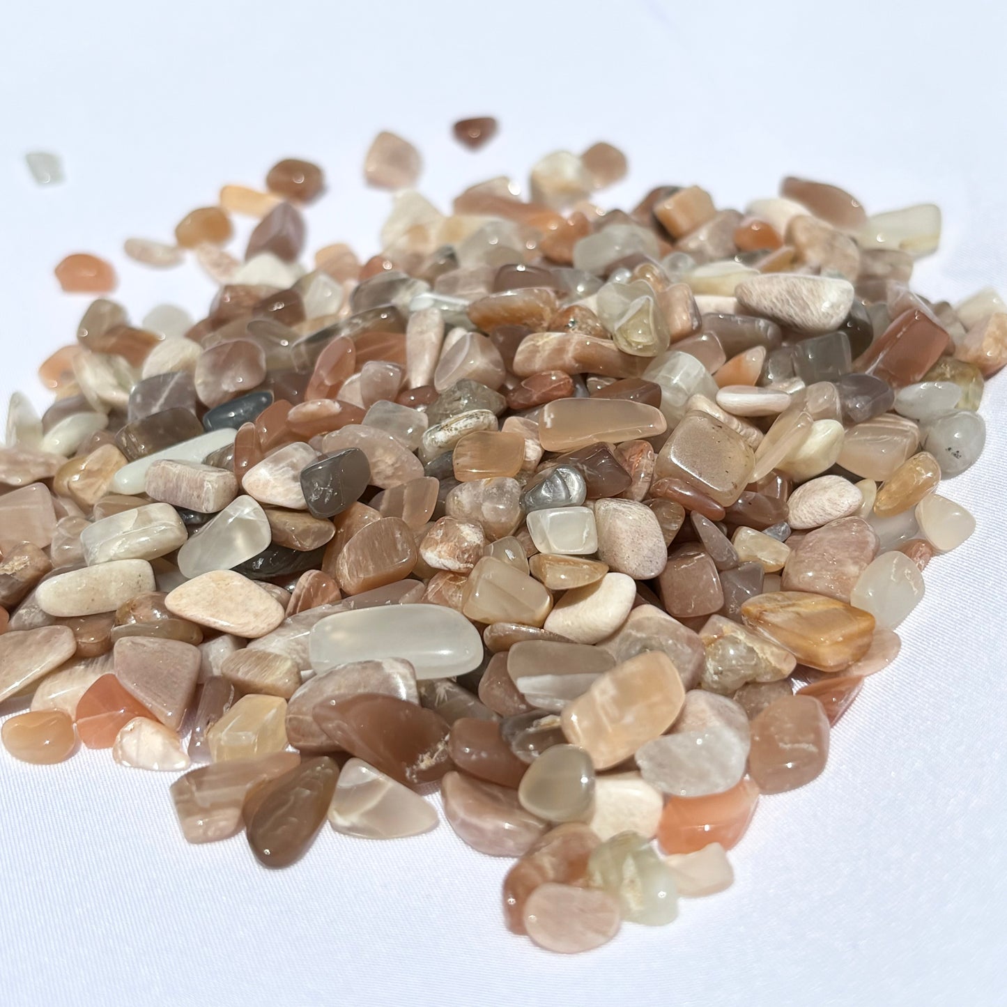 Peach Moonstone Chips from UK Wholesale Crystals