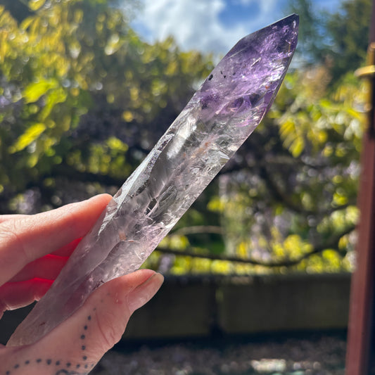 High Quality Brazilian Amethyst Half Polished Points Bundle 674g 3 Pieces