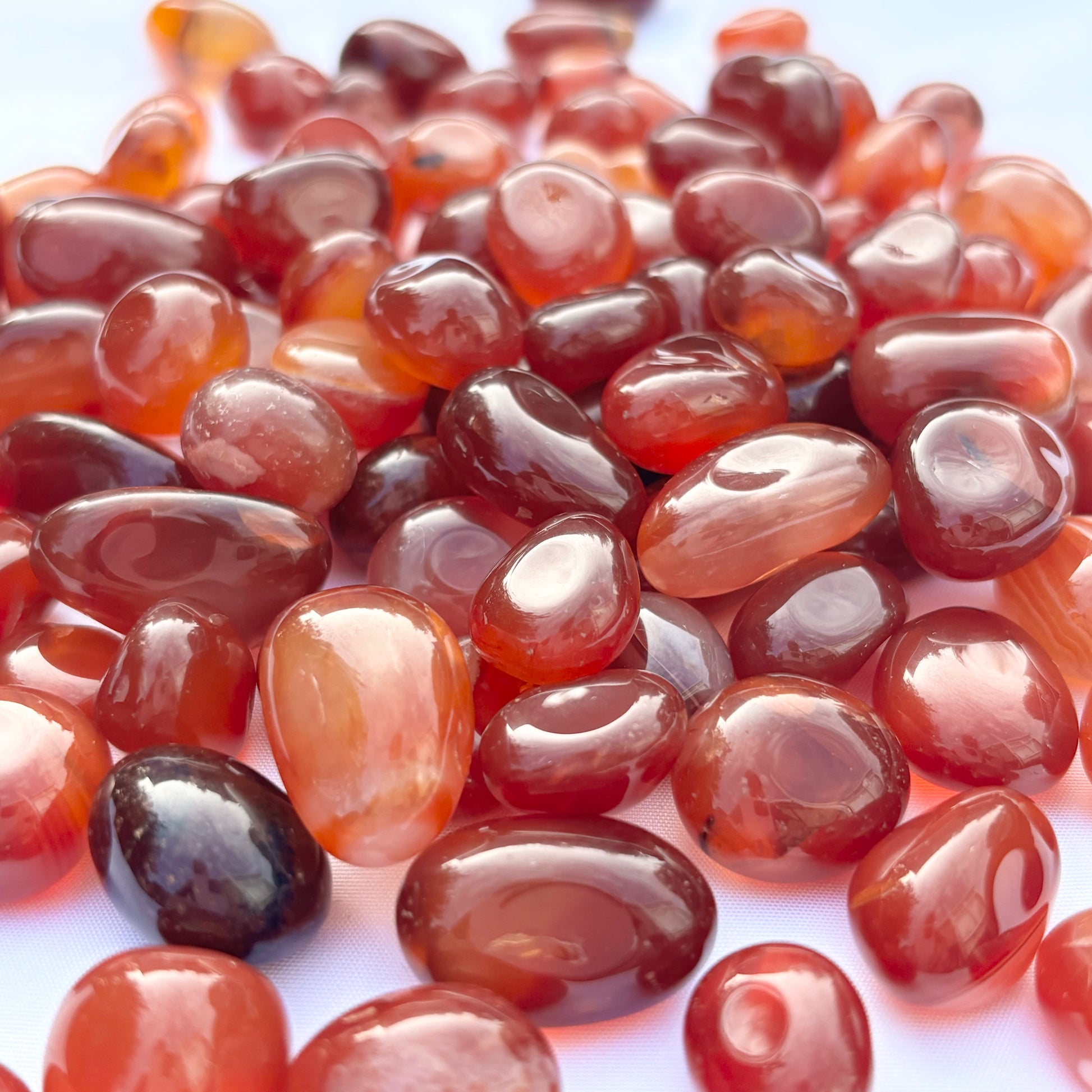 Small Carnelian Tumblestones from UK Wholesale Crystals