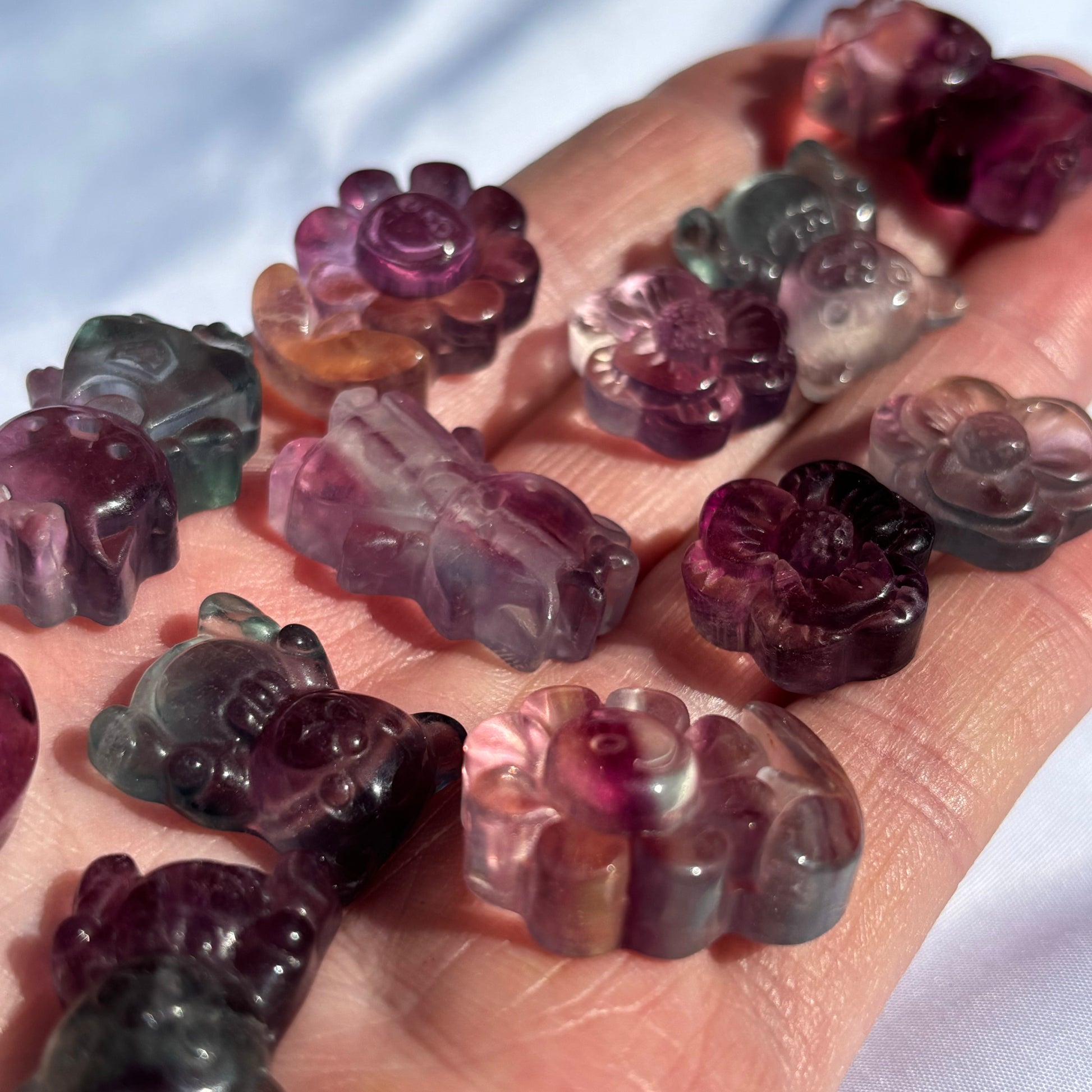 Rainbow Fluorite Mini Carvings from UK Wholesale Crystals