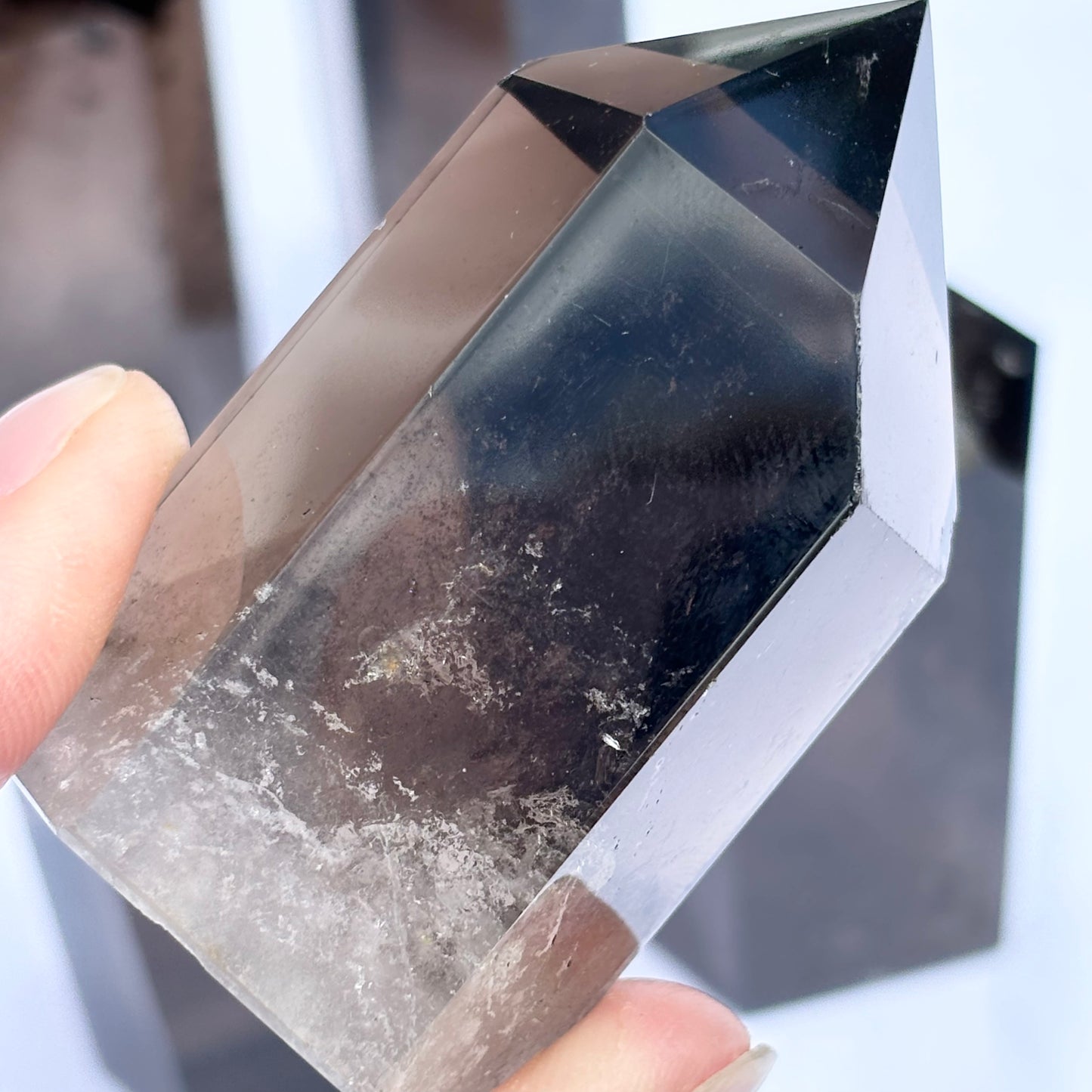 Smokey Quartz Points Bundle 995g 6 Pieces