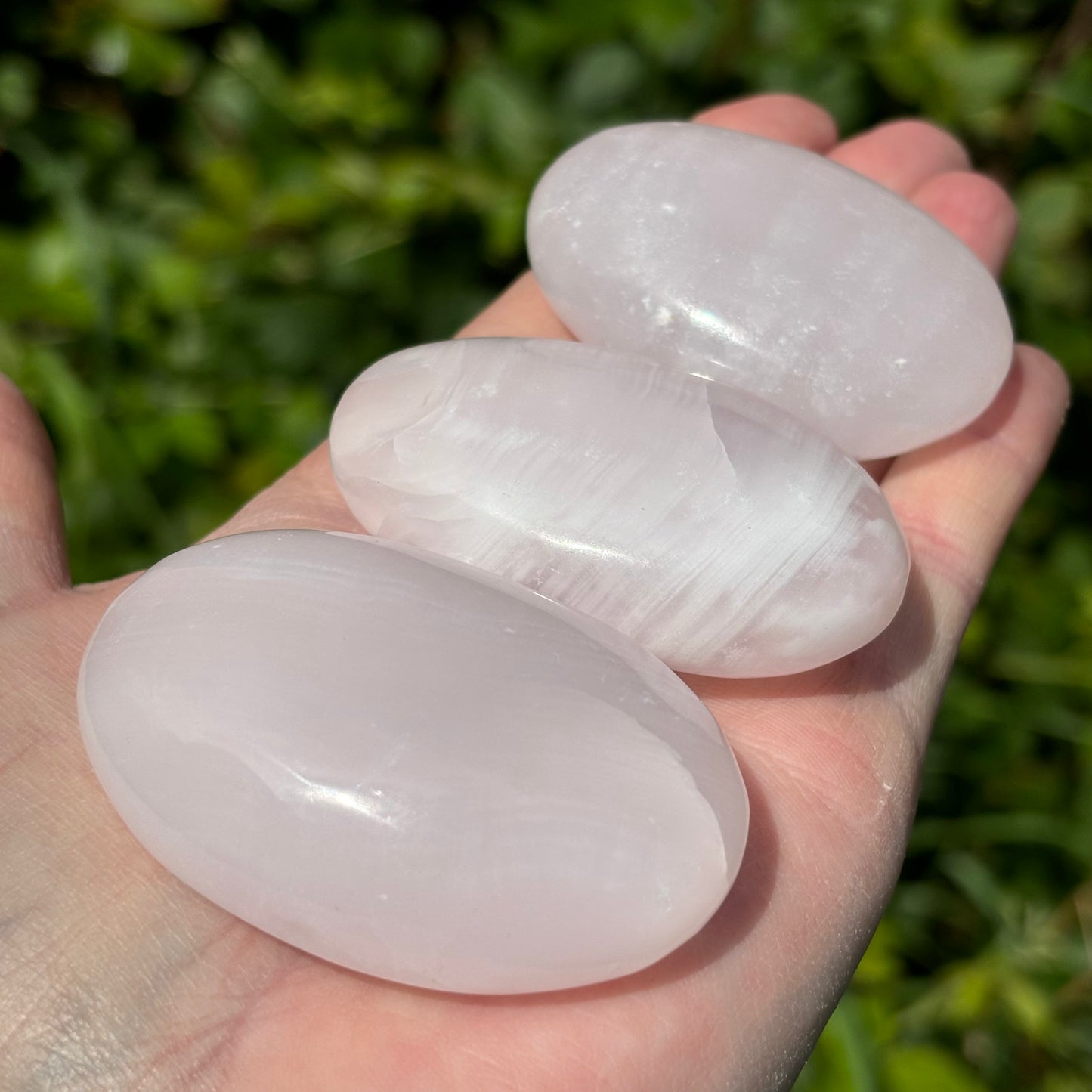 Mangano Calcite Crystal Palmstones