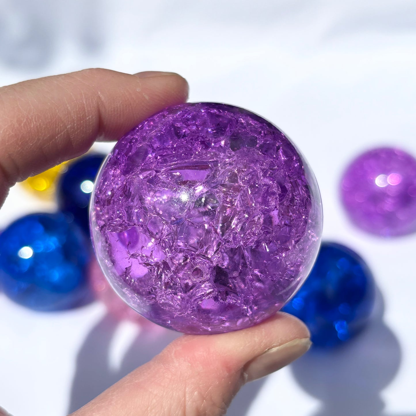 Crackled Quartz Sphere from UK Wholesale Crystals
