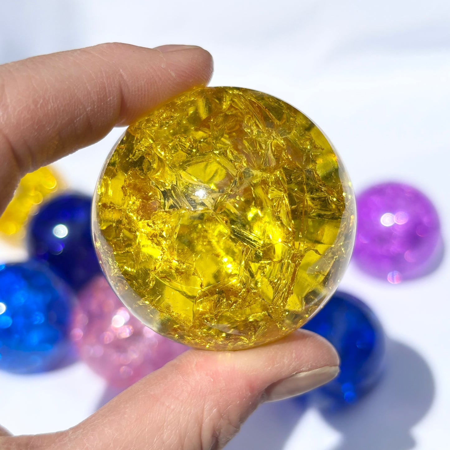 Crackled Quartz Sphere from UK Wholesale Crystals