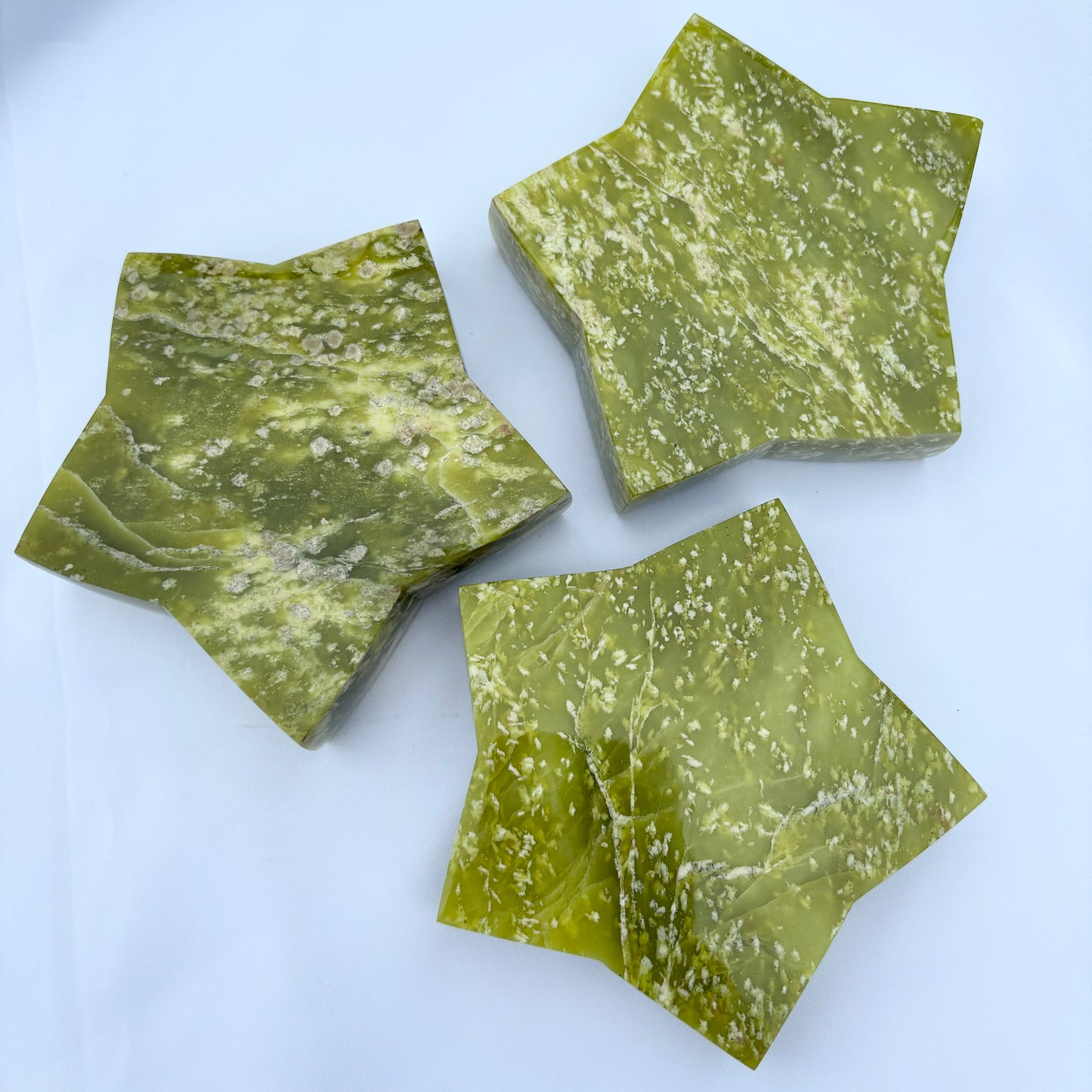 Chunky Serpentine Stars Bundle 1354g 3 Pieces
