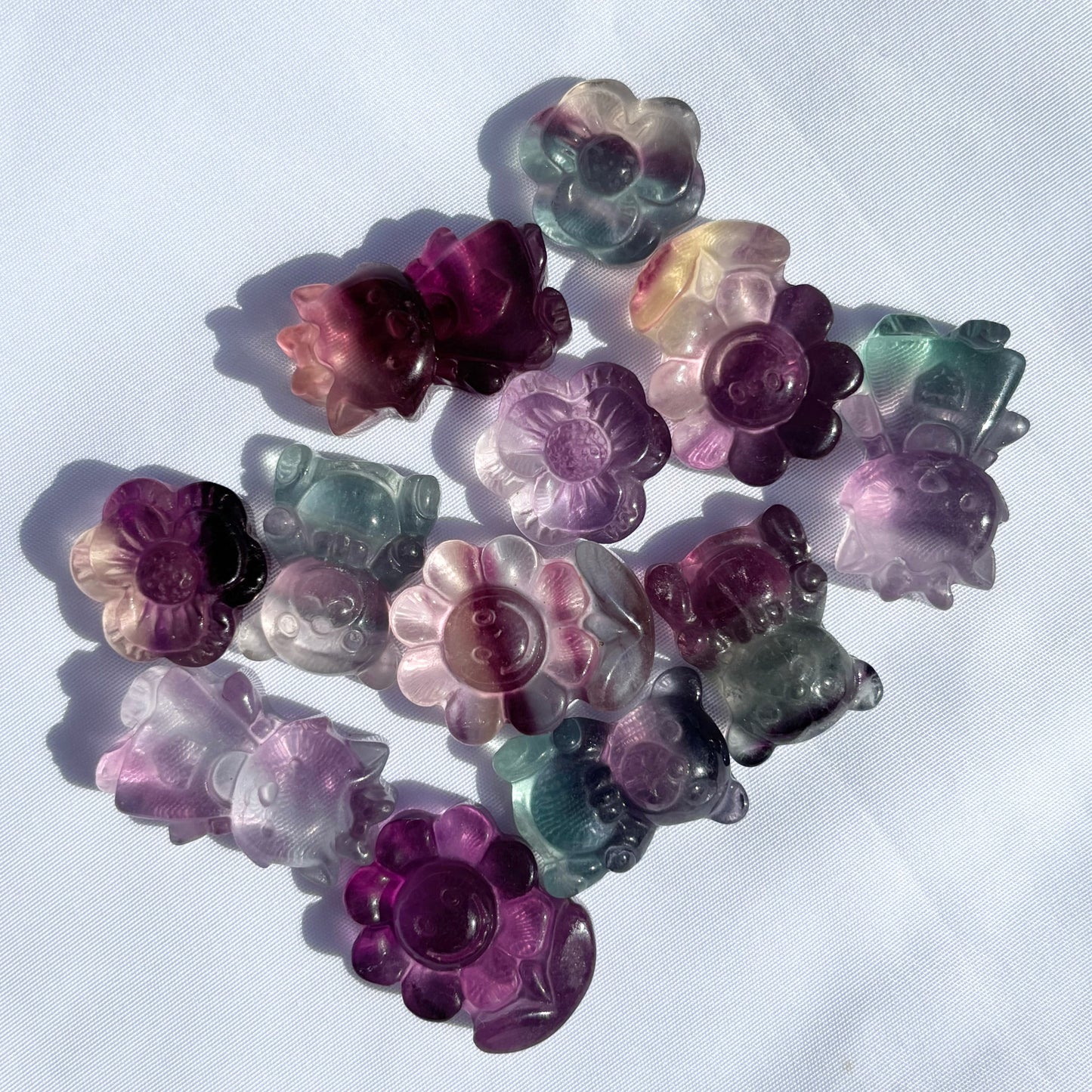 Rainbow Fluorite Mini Carvings from UK Wholesale Crystals