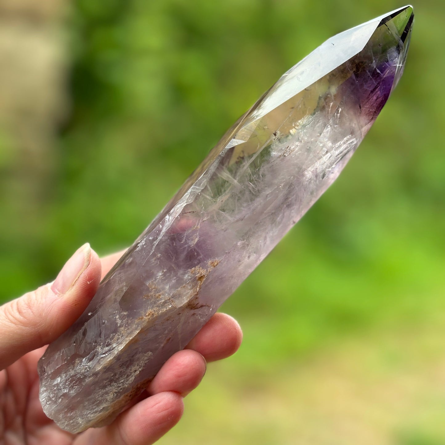 High Quality Brazilian Amethyst Half Polished Points Bundle 523g 2 Pieces from UK Wholesale Crystals