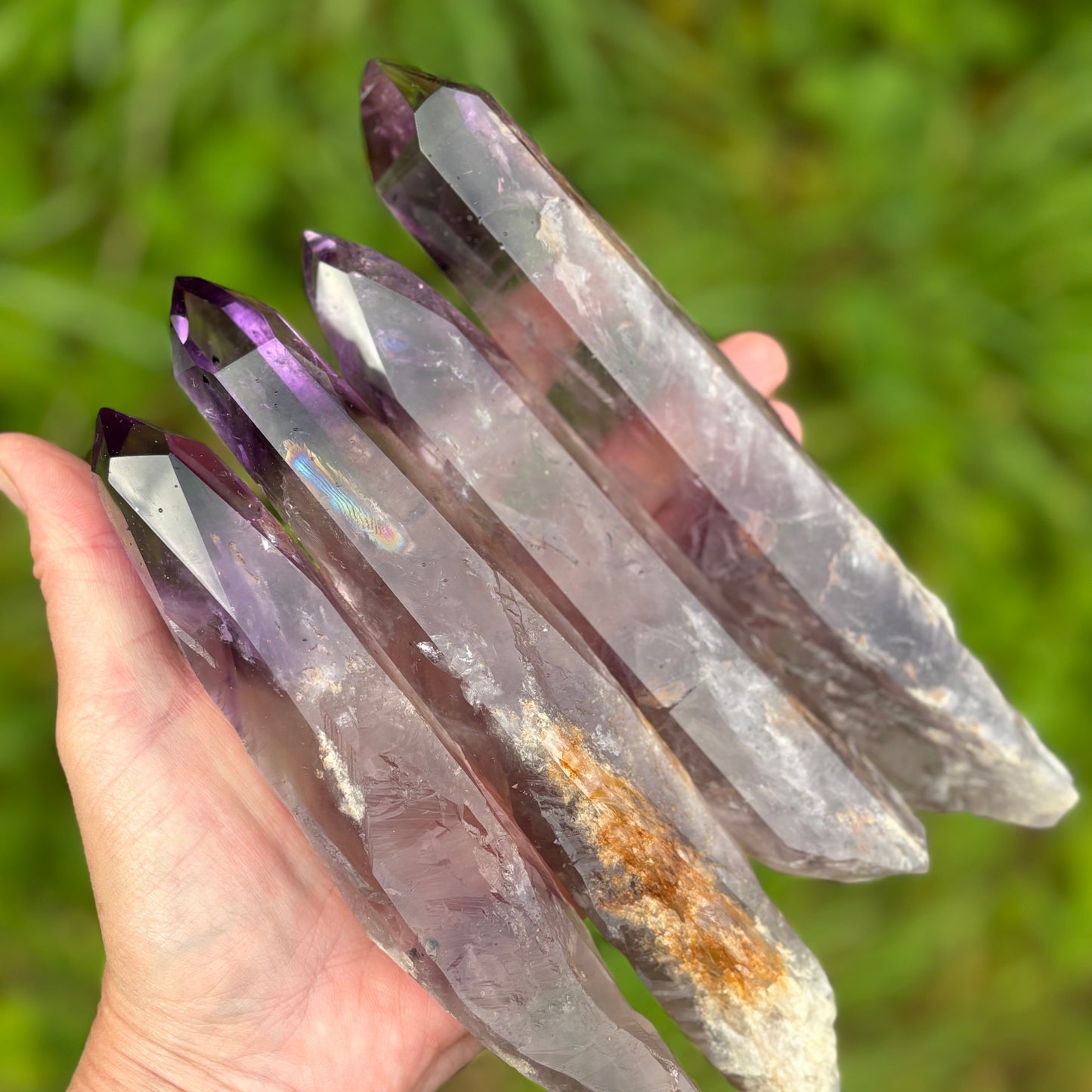 High Quality Brazilian Amethyst Half Polished Points from UK Wholesale Crystals