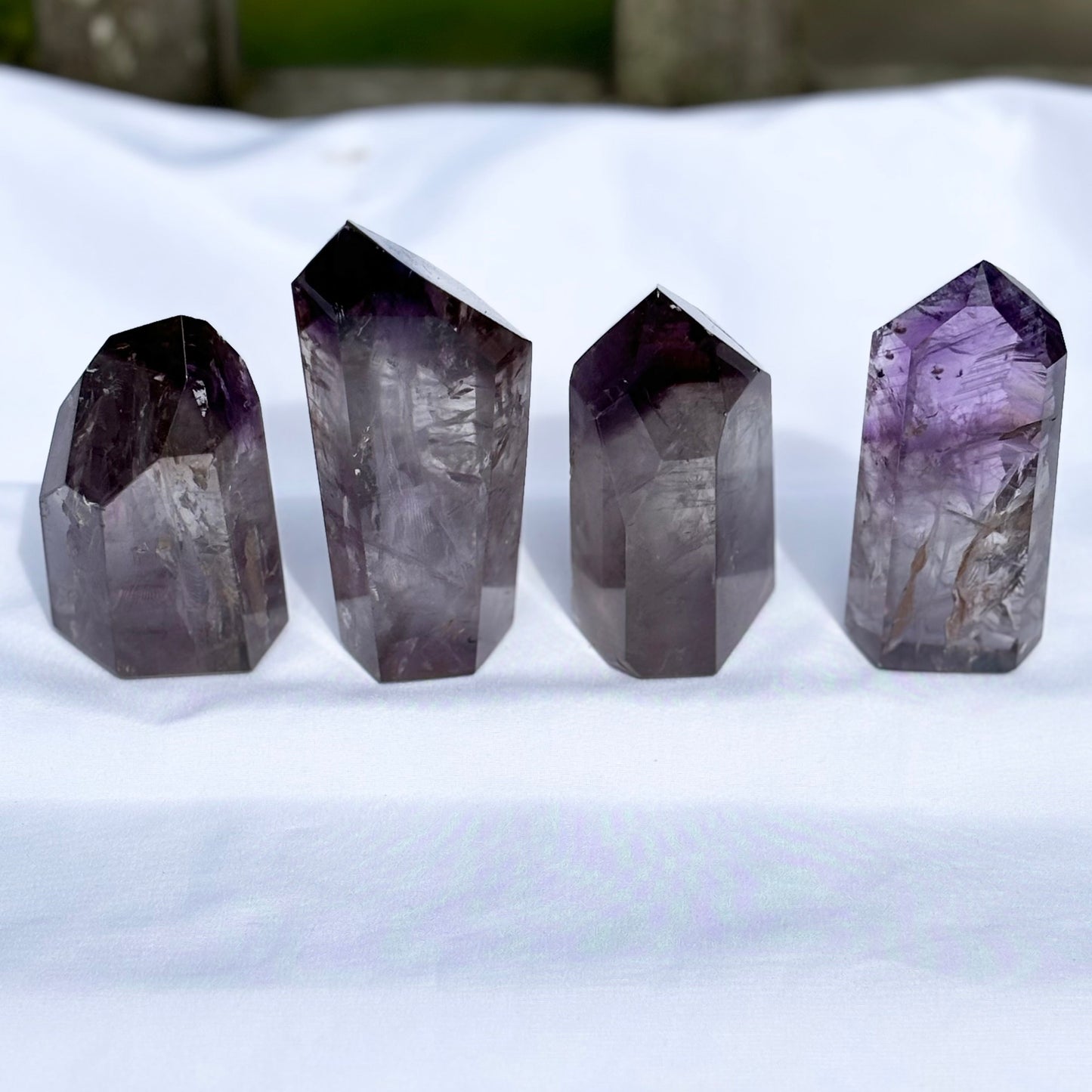 High Quality Brazilian Amethyst Points Bundle 507g 4 Pieces from UK Wholesale Crystals