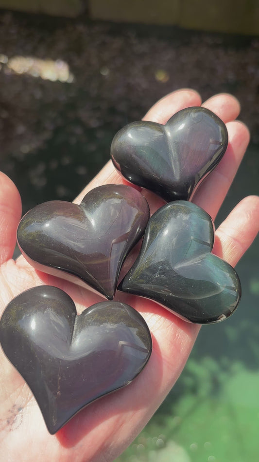 Rainbow Obsidian Hearts Bundle 217g