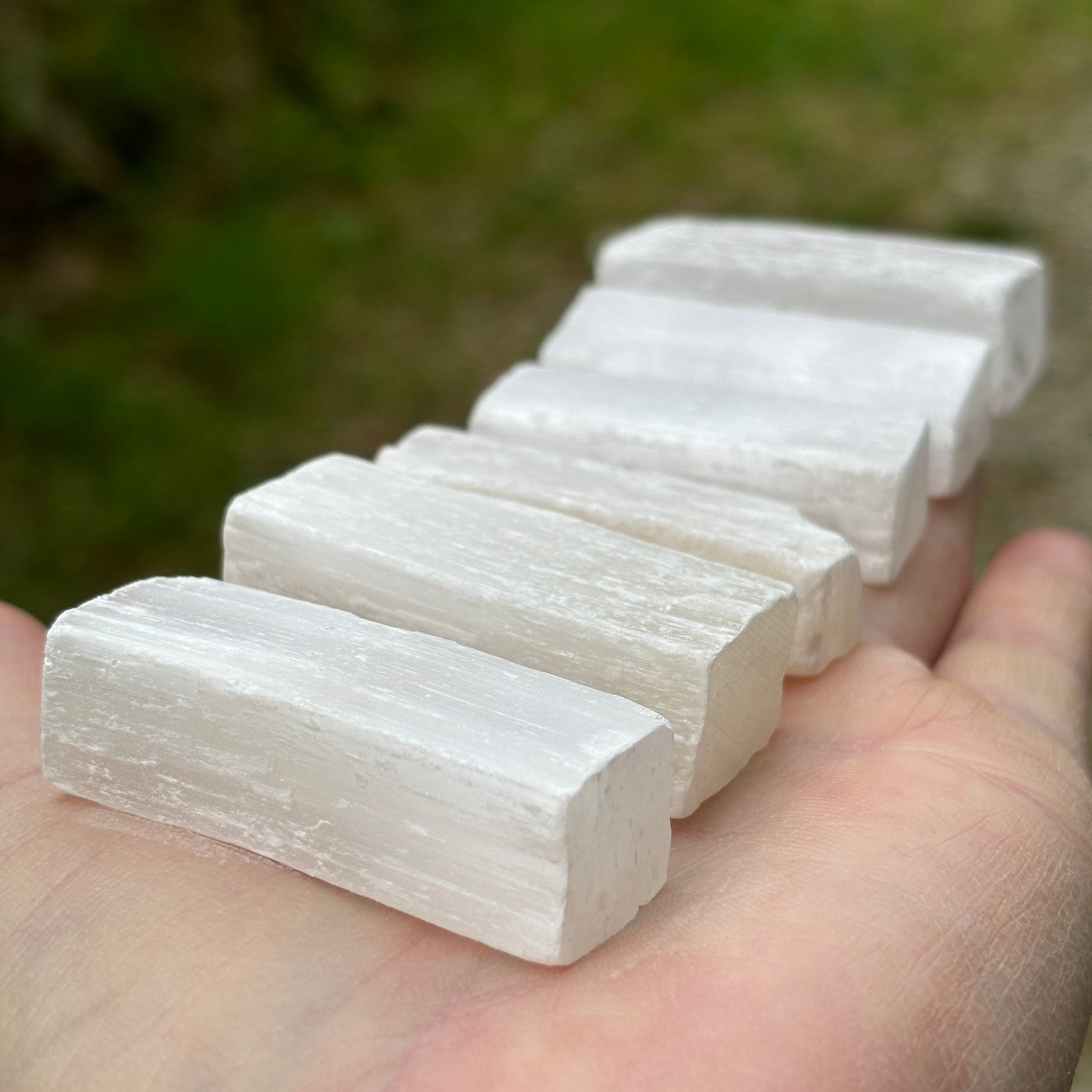 Selenite/Satin Spar Raw Chunks Pack of 10 from UK Wholesale Crystals
